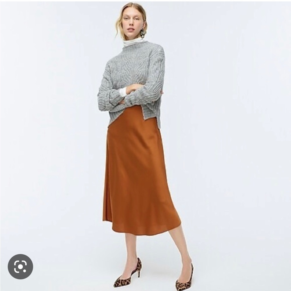 NWT J.Crew Gwyneth midi slip skirt